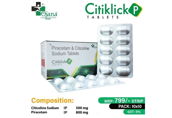 Citicoline 500mg+Piracetam 800mg | Citiklick-P